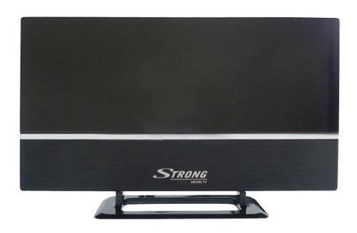 STRONG SRT ANT 30 Zimmerantenne (DVB-T2, DVB-T, horizontaler und vertikaler Empfang durch universellen Antennenständer, externer 20 dB Verstärker mit LTE Filter 4G, HDTV, Full HD, HD) schwarz