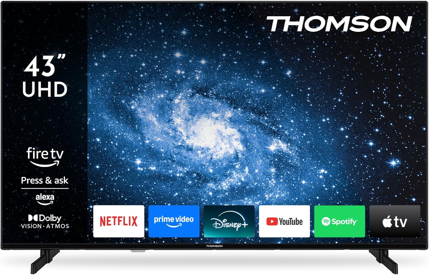 Thomson 43UF4S35 109 cm (43 Zoll) Fernseher (4K UHD, Smart TV, Triple Tuner)